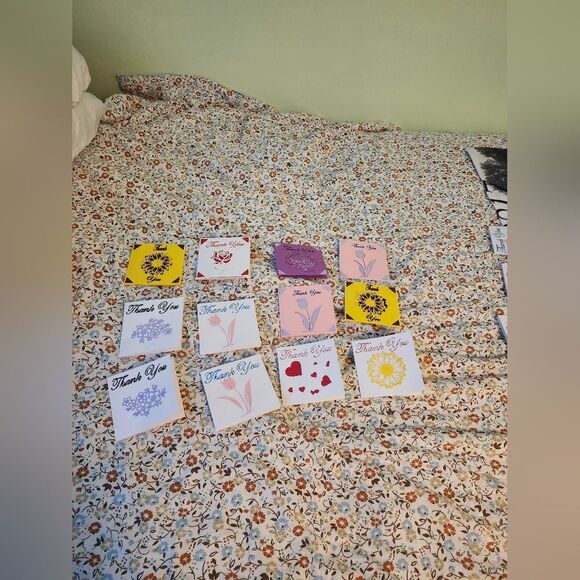 Hand Crafted Colorful Thank You Card Set of 12 - Picture 6 of 11